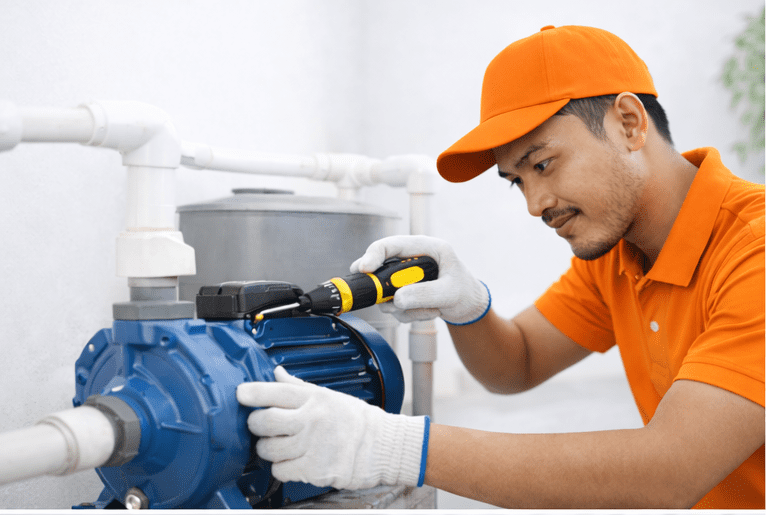 mitra-teknisi-satujasa-sedang-service-pompa-air
