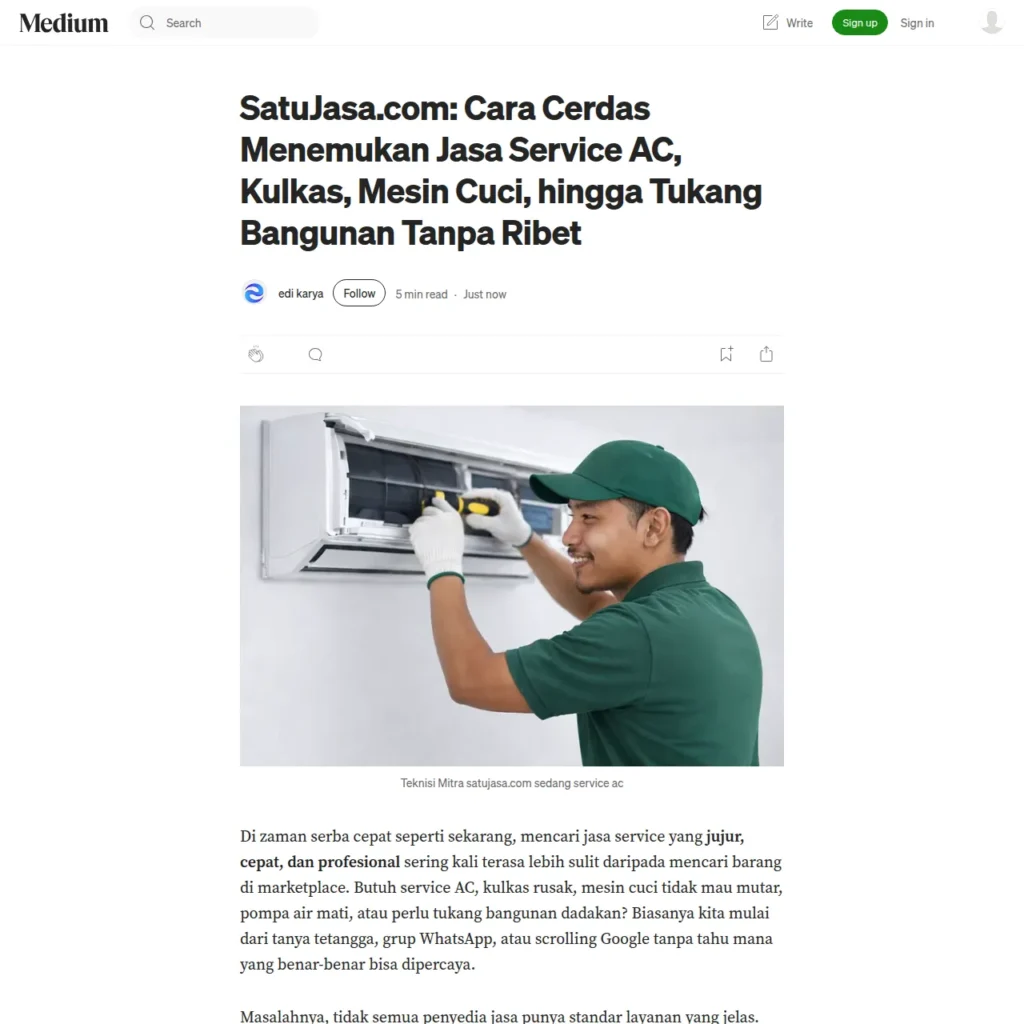 berita satujasa di medium