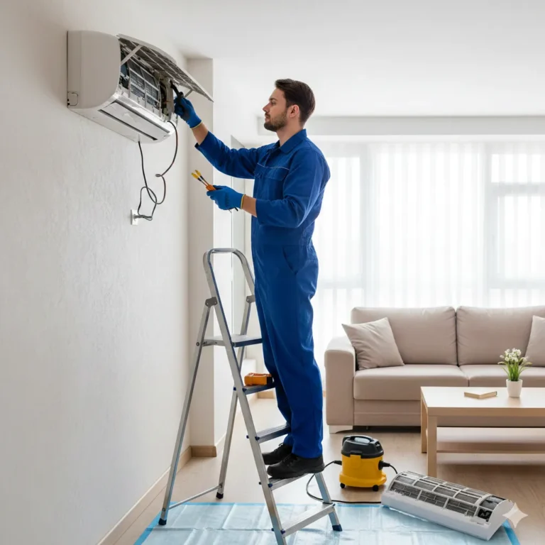 mitra-teknisi-satujasa-sedang-perbaiki-ac