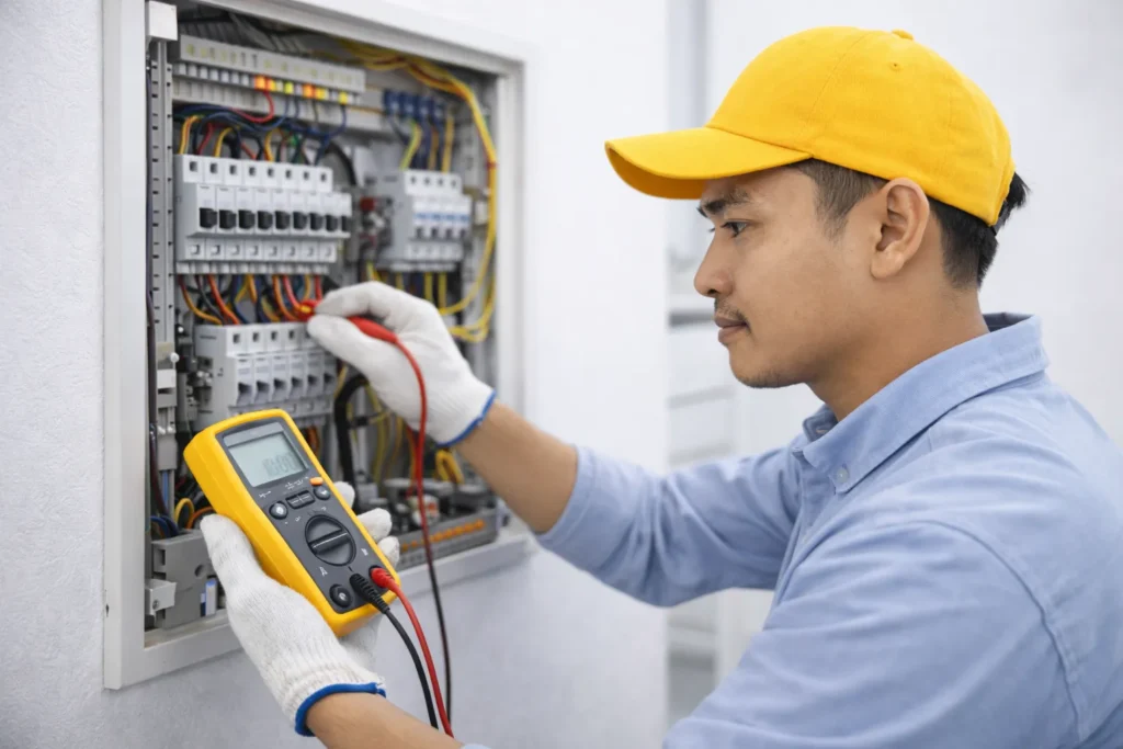 mitra-teknisi-satujasa-sedang-service-kelistrikan